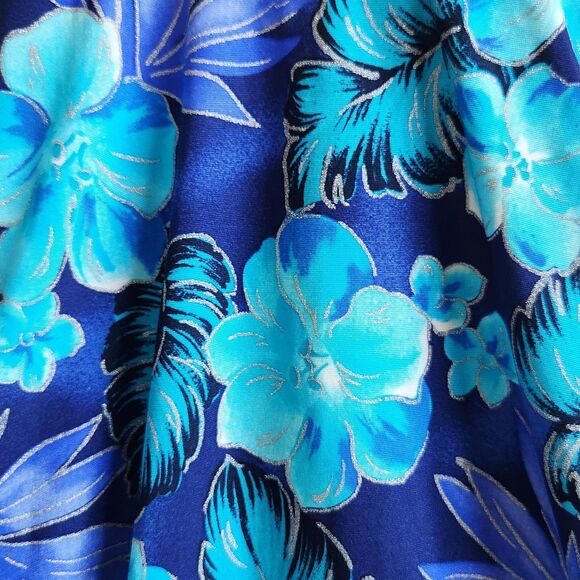 Roxanne 1 Piece Swim Suit-Floral-Metalic Thread-Silver Accent-Ruching-12/34C - Picture 6 of 10